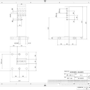 .SUPP225 - SUPPORTO FERRO SALDATO H-225