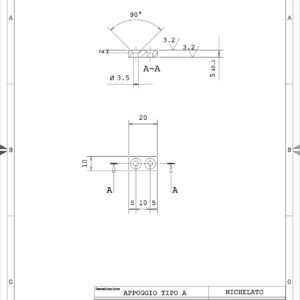 APPA - APPOGGIO TIPO A 20X10 H5 NICHELATO