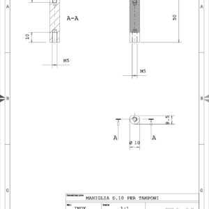 MAN1045 - MANIGLIA GODRON INOX D.10 M4-M5