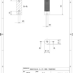 MAN1545 - MANIGLIA GODRON INOX D.15 M4-M5