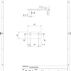 2F402030 - PIASTRINA FERMA PERNO 40X20 INT.24