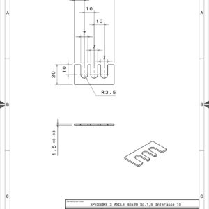 3A402015 - SHIM 3 ASOLE 40x20 SP. 1.5 INT.10