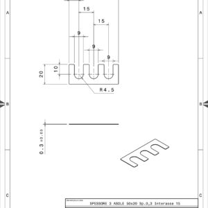 3A502003 - SHIM 3 ASOLE 50X20 SP. 0.3 INT.15