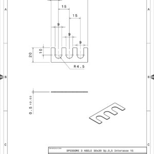 3A502005 - SHIM 3 ASOLE 50X20 SP. 0.5 INT.15