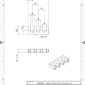 3F502080G - SHIM 3 FORI 50X20 SP. 7.95 INT.15 GREZZO