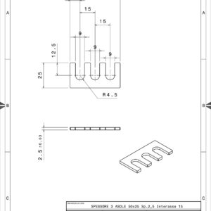 3A502525 - SHIM 3 ASOLE 50X25 SP. 2.5