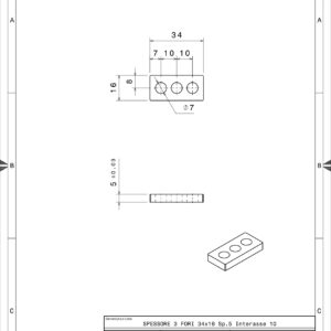 3F341650 - SHIM E HOLES 34X16X5.0