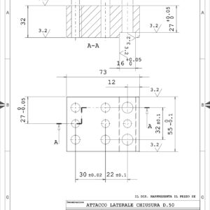 ATT735532SX - ATTACCO CHIUSURA L. 73 FRES SX