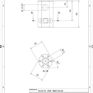 CH3060M12 - RINVIO MANIGLIA ? 30 L.60 n?6 FORI M12