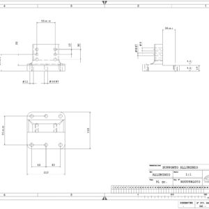 SUPPAL50 - SUPPORTO ALLUMINIO  H-50