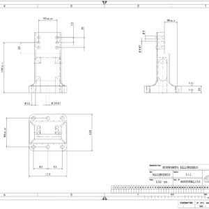 SUPPAL150 - SUPPORTO ALLUMINIO  H-150