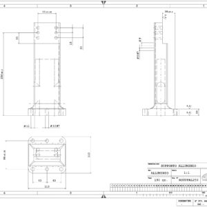 SUPPAL250 - SUPPORTO ALLUMINIO  H-250