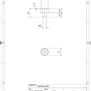 TP20M8 - TASSELLO DI ARRESTO TESTA PIANA M8