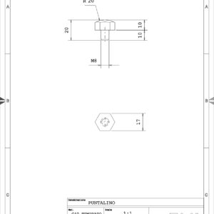 TR20M8 - TASSELLO DI ARRESTO TESTA RAGGIATA M8