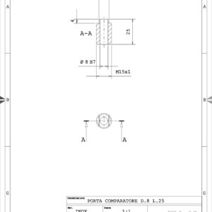 BC15125 - BOCCOLA PORTA COMP. INOX M15X1 L.25