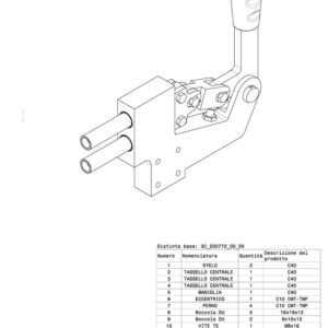 161145 - CHIUSURA LINEARE 1 PERNO CORSA 60 MM