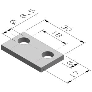 2F201430 - PIASTRINA FERMA PERNO 20X14 INT.12
