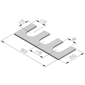 3A502510 - SHIM 3 ASOLE 50X25 SP. 1.0 INT.15