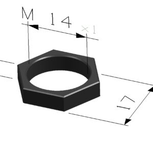 GH141 - GHIERA ESAGONO 19 M14X1 BRUNITA