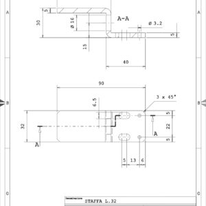 2F2A903250P - STAFFA PER FINE CORSA D.12